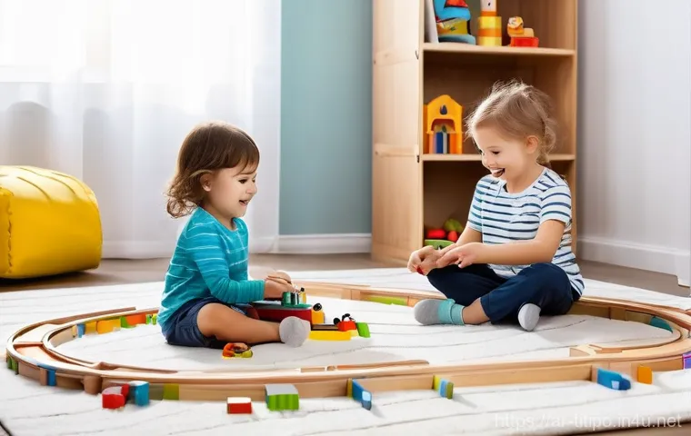 띠띠뽀의 교육적 애니메이션 영향력 - **Prompt 1: Collaborative Problem Solving**
    Generate an image of Titipo the train, along with th...