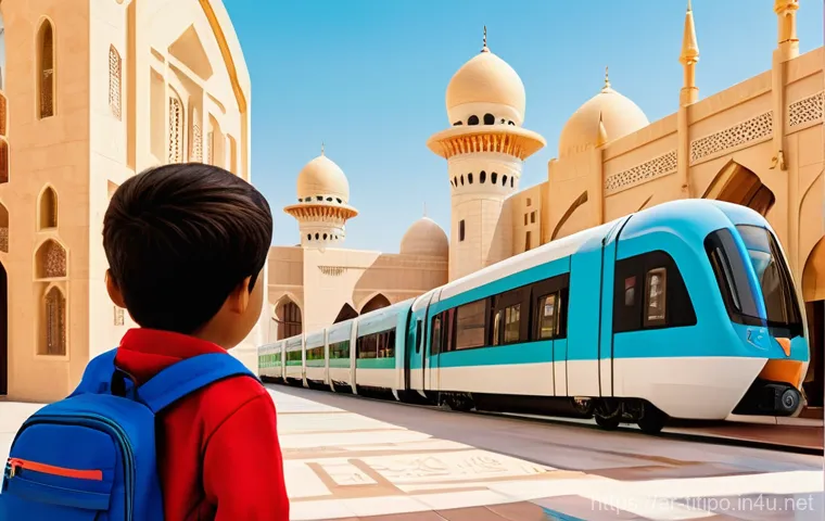 띠띠뽀 팬들의 기대와 요구 - **Prompt:** A bright and vibrant scene featuring Titipo, Jenny, and Diesel exploring a modern Arabia...