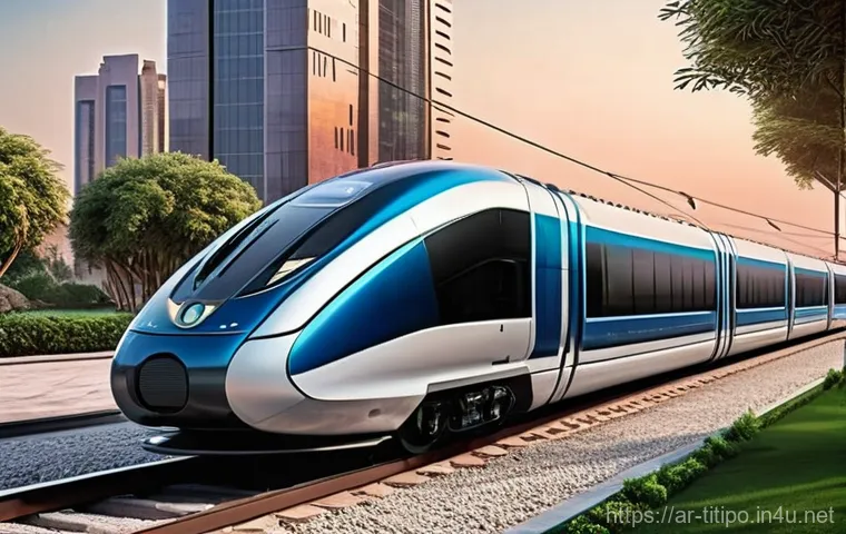 띠띠뽀와 친환경 교통수단 - **Prompt:** A heartwarming, bright, and hopeful scene depicting diverse children, aged 6-10, engaged...