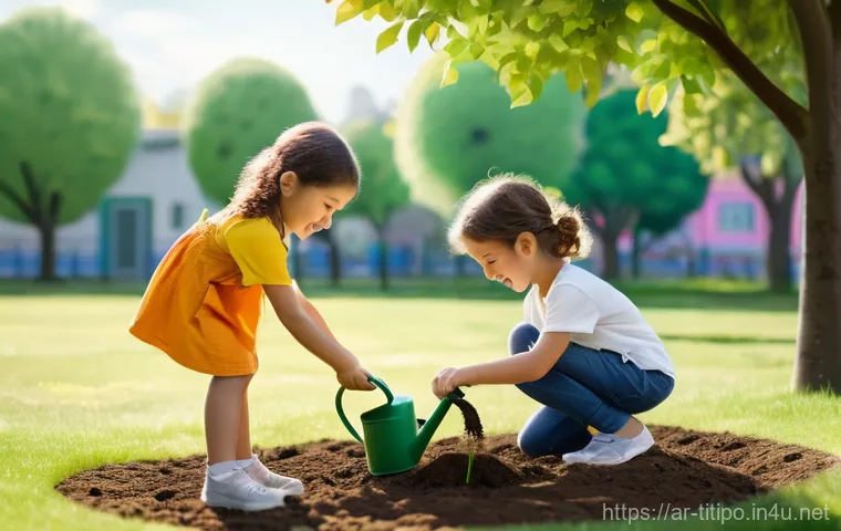 띠띠뽀 콘텐츠의 새로운 트렌드 - **Prompt:** A vibrant, cheerful indoor play area filled with soft, oversized educational toys. A div...