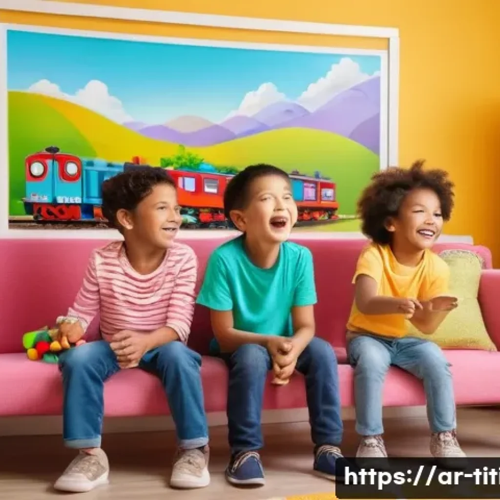 띠띠뽀 에피소드 시청률 - **Prompt:** A cheerful, bright, and vibrant scene featuring a diverse group of young children (aroun...