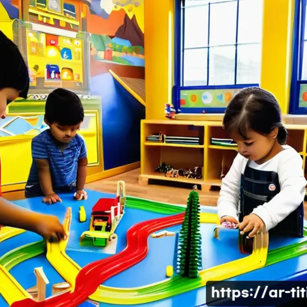 띠띠뽀와 함께하는 교육 워크숍 - **Prompt: "A vibrant, sunlit 'Titipo Educational Workshop' bustling with diverse children aged 5-8 y...