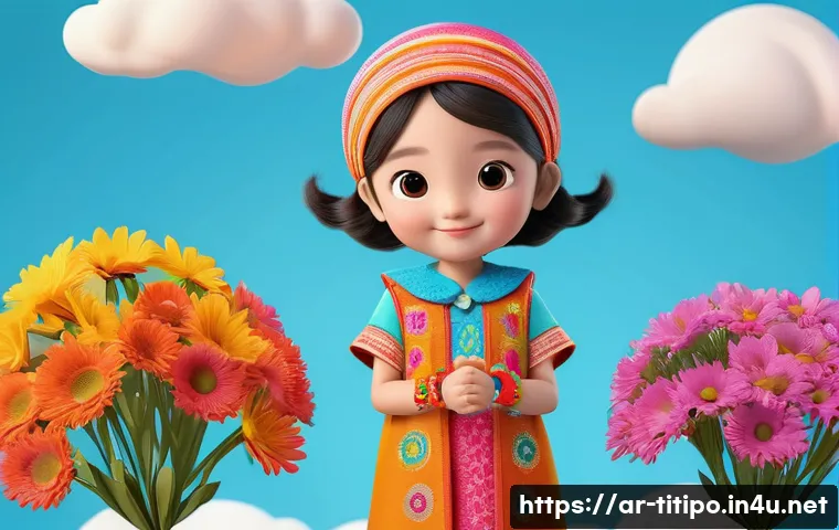 띠띠뽀 애니메이터 인터뷰 - A charming and playful cartoon character named "띠띠뽀," designed with a childlike innocence and joyful...