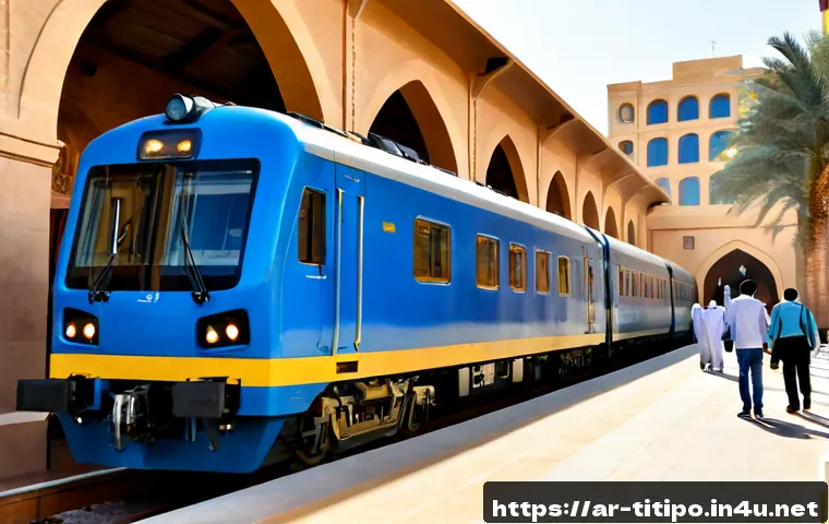 띠띠뽀 주요 장면 분석 - Photorealistic cinematic scene of a cheerful small blue passenger train arriving safely at a modern ...